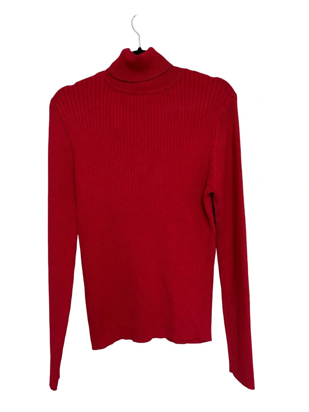 NEW Cato Ribbed Fitted Turtleneck Sweater in Red - Size L
